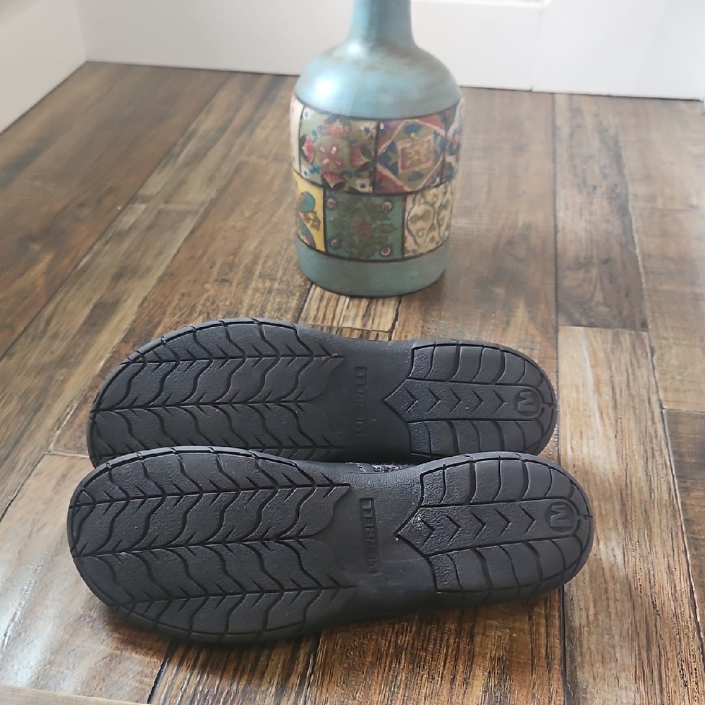 Merrell Women's Black Leather Slip On Mules - Picture 10 of 10